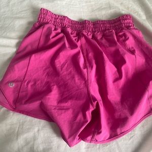 Sonic pink Lululemon shorts, size 2 4 inch